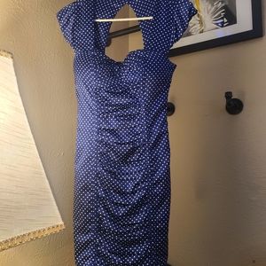 Guess Blue Polka Dot Dress